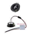 Dimmable 1W 3W Mini Round LED Recessed Downlight Brushed Nickel Aluminum AC 85-265V