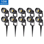 LED Garden Lawn Spike Light 5W 10W 15W 20W IP65 90-120lm/W AC 85-265V DC 12-24V Warm Cool RGB