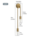 Nordic Minimalist G9 Wall Lamp Iron Black Gold Up Down Touch Switch AC 90-260V 2-Light