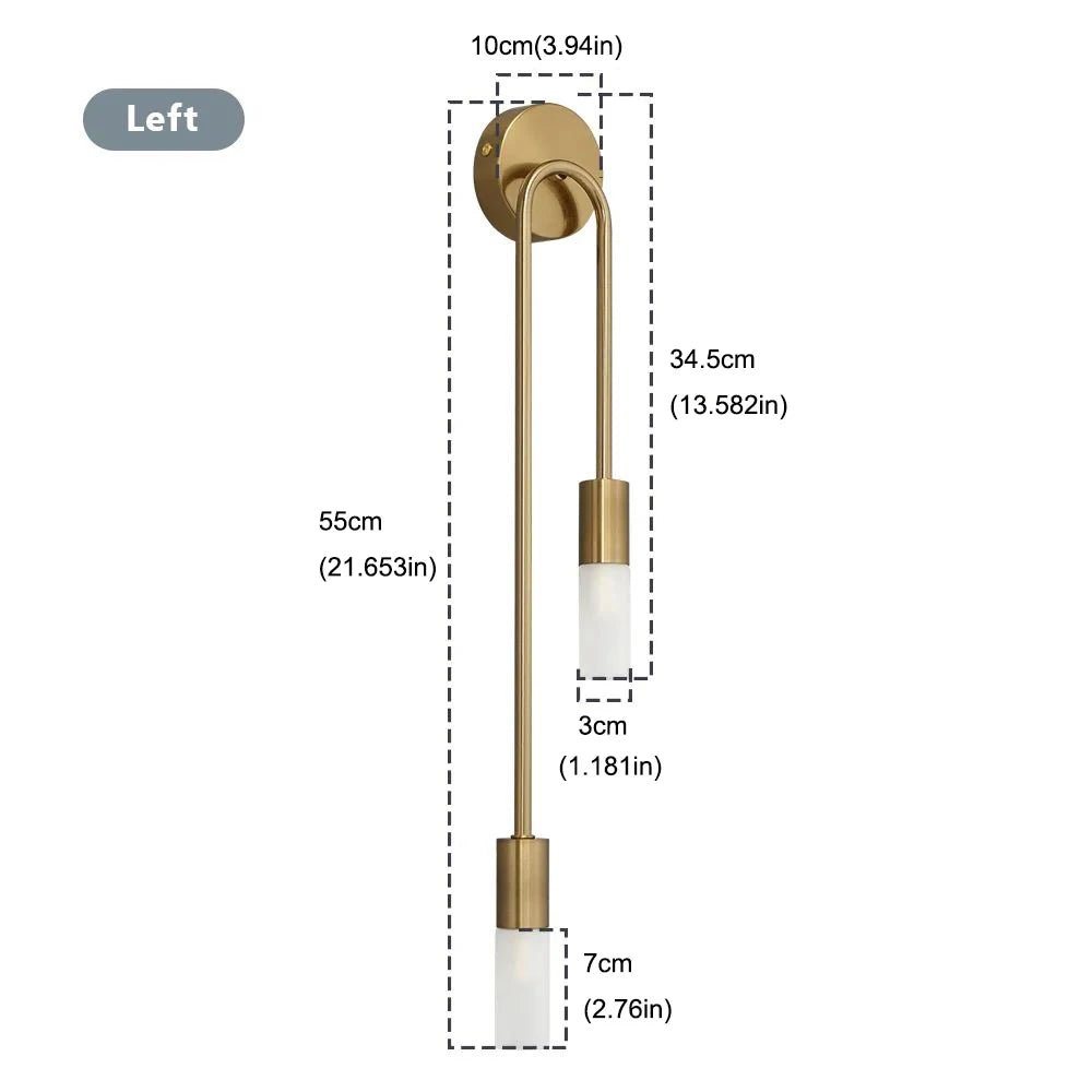 Nordic Minimalist G9 Wall Lamp Iron Black Gold Up Down Touch Switch AC 90-260V 2-Light