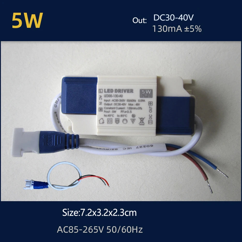 LED Driver Constant Current 20W 30W 36W 40W 50W DC 24-42V 500-1200mA AC 110-120V Input