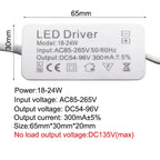Constant Current LED Driver 300mA 350mA 1-3W to 25-36W AC 85-265V OVP Overload Protection