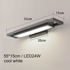 IP65 LED Outdoor Wall Lamp 15W 24W Black Aluminum Acrylic Baked Finish AC 110-240V Porch Doorway Corridor Balcony Garden Sconce
