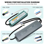 IP67 Waterproof LED Power Supply DC 12V 24V 36W-600W AC 110-250V OCP SCP OVP Outdoor