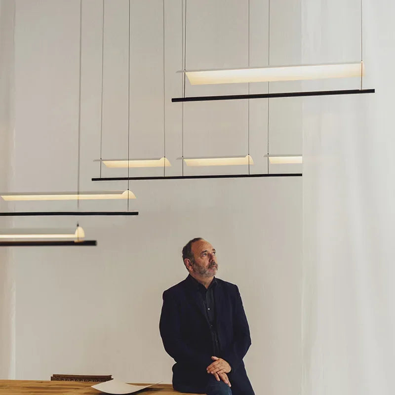 Modern LED Pendant Chandelier 20 Plus Heads Iron Plated Cord Pendant Touch Switch AC 90-260V Living Room Dining Room