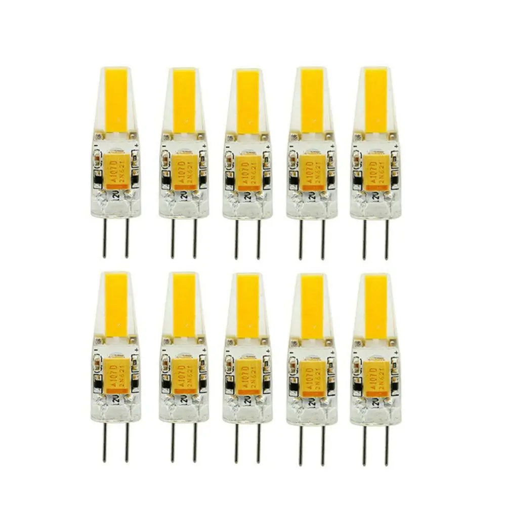 10-Pack G4 COB LED Bulb 360° AC/DC 12V Warm Cool White Chandelier Spotlight 38mm