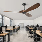 Nordic Industrial Ceiling Fan with LED Light DC Motor 42 52 60 70 Inch Remote Control