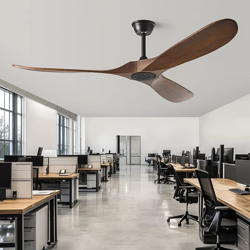 Nordic Industrial Ceiling Fan with LED Light DC Motor 42 52 60 70 Inch Remote Control