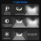 Solar LED Outdoor Wall Light 100 LED PIR Motion Sensor IP65 Waterproof 4-Mode Garden