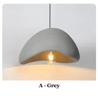 Nordic Wabi Sabi Pendant Light G9 Handmade Polystyrene Chandelier White Grey 90-260V