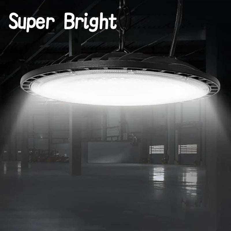 UFO LED High Bay Light 100W 150W 200W 300W SMD2835 IP65 6000-6500K AC 85-265V Warehouse