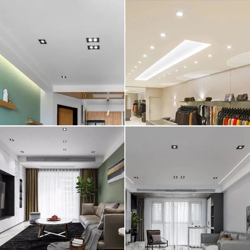 Ultra-Thin LED Recessed Downlight 3W-30W 120° CRI 85+ 95-110lm/W AC 85-265V 3-Color