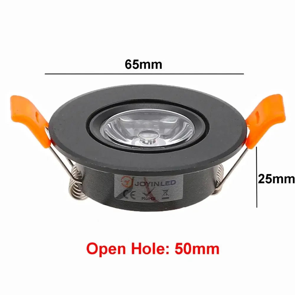 6-Pack 3W Mini LED Recessed Spotlight D68mm 50mm Cutout 30° 180lm Dimmable AC 85-265V