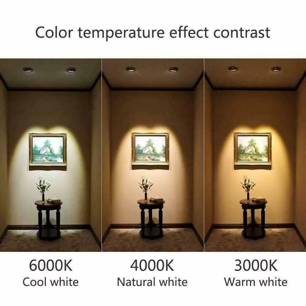 COB LED Spotlight Bulb 5W 7W 10W 15 Degree Epistar Multi Base E26 E12 E14 GU10 B22 Dimmable or Non-Dimmable AC 110V 85-265V Warm Neutral Cool White