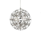 Modern Spark Ball LED Chandelier Stainless Steel Brushed 200cm Cable AC 110-240V 15-70m²
