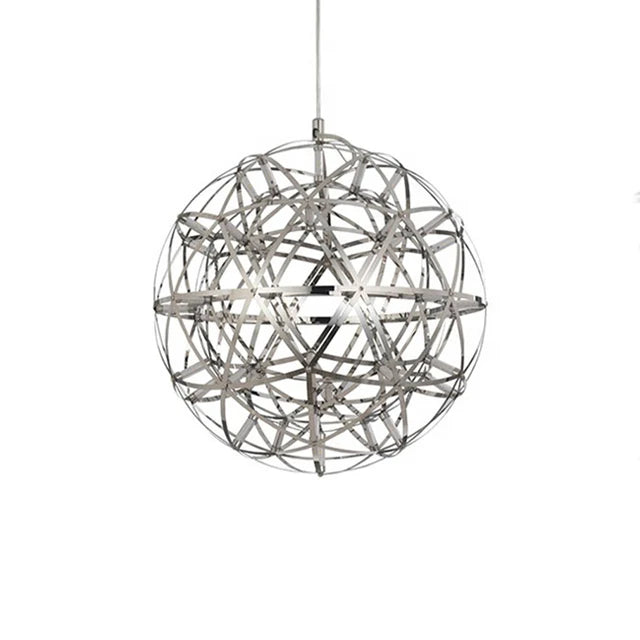 Modern Spark Ball LED Chandelier Stainless Steel Brushed 200cm Cable AC 110-240V 15-70m²