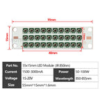 High-Power IR Deep Red LED Chip Module 50W 100W 660nm 730nm 850nm 940nm 55x15mm Grow Light
