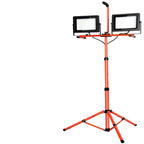 Rechargeable LED Camping Work Lantern Double Head Telescopic Tripod 33-70in 2 USB SOS IP65