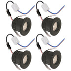 4-Pack 3W DC 12-24V COB LED Recessed Spotlight 300lm 60° CRI 80+ 37mm 30-35mm Cutout