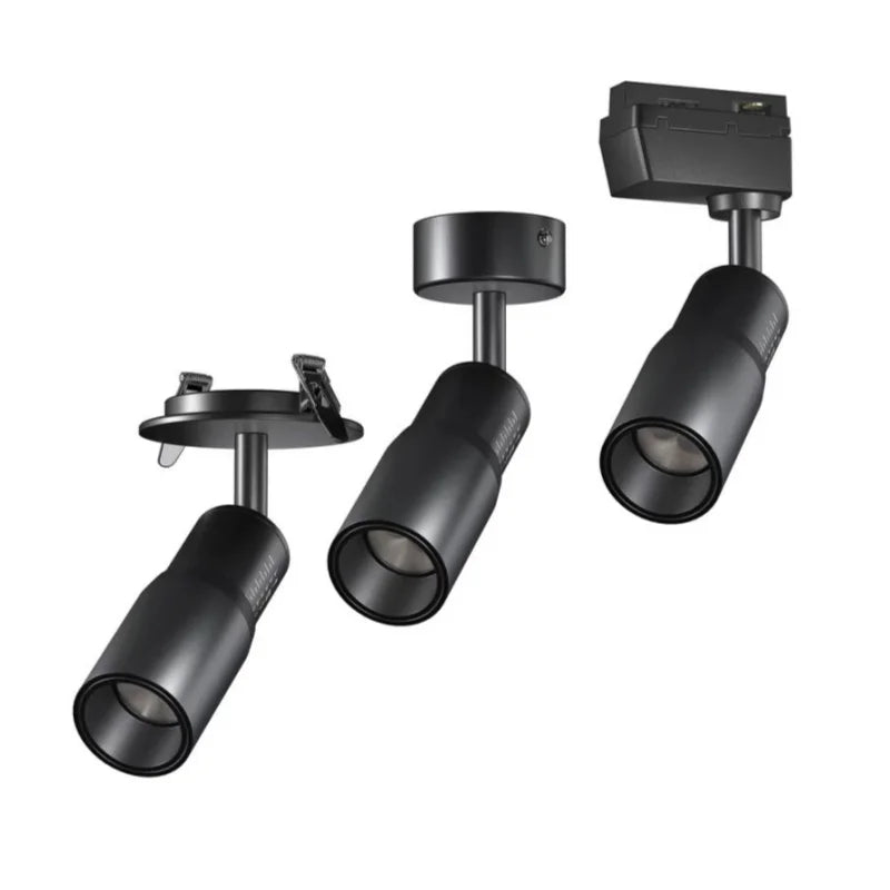 Zoom track spotlight can focus light from 10 ° -60 °, freely adjust aperture size, bar restaurant atmosphere spotlight