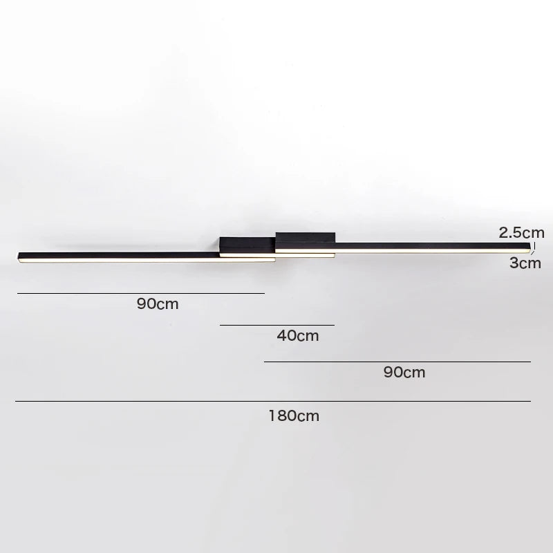 Modern LED Ceiling Light 3-Color Switch Remote Dimmable Black White Gold AC 90-260V
