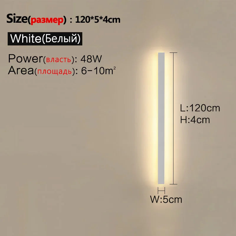 Modern Nordic LED Outdoor Wall Lamp IP65 Metal Acrylic Black Dimmable Remote AC 110-240V