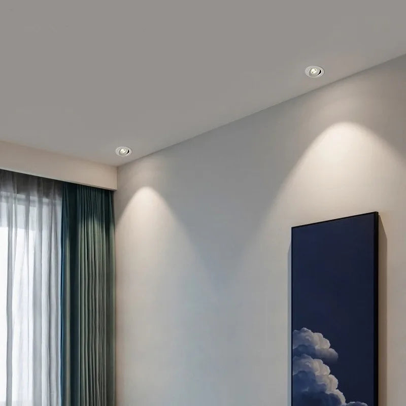 Dimmable 360-Degree Rotating COB LED Downlight 7W 9W 12W 15W 18W 20W 24W CRI 92+ 85-265V