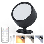 Rechargeable Magnetic LED Wall Lamp 360 Degree Rotating Touch and Remote Control Dimmable USB 5V 1.8W Bedroom Living Room