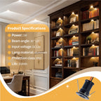 DC 12V Mini LED Spotlight Kit 1W 9-18 Pack Epistar IP65 15mm Cutout Dimmable Remote