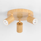 Wood Grain GU10 LED Ceiling Spotlight 25W Max 350 Degree Horizontal 90 Degree Vertical Adjustable AC 85-265V Single or Double Head Foyer Bedroom Kitchen