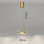 Modern Multi-Head Glass Pendant Light 1 3 4 Heads 5-60W Ironware Dimmable AC 90-265V