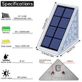 Solar LED Step Stair Light IP67 13 LEDs 80lm Warm White Auto Dusk Sensor ABS Lens Outdoor