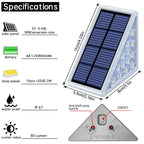 Solar LED Step Stair Light IP67 13 LEDs 80lm Warm White Auto Dusk Sensor ABS Lens Outdoor
