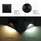 3W IP65 Recessed LED Stair Step Wall Lamp 85mm AC 100-240V White Black Gray Warm Cool White