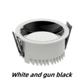 Dimmable Epistar LED Recessed Downlight CRI 90+ 110lm/W PF 0.95 AC 90-260V Ivory Brushed