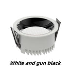 Dimmable Epistar LED Recessed Downlight CRI 90+ 110lm/W PF 0.95 AC 90-260V Ivory Brushed