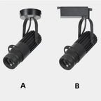 Dimmable Zoomable COB LED Surface Mount Spotlight 5W 7W 10W 12W 15W 18W 20W Frosted Aluminum 15 to 20 Degree AC 85-265V Black
