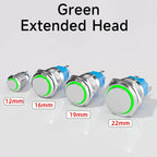 IP65 LED Illuminated Metal Push Button Switch 12mm 16mm 19mm 22mm 1-3A Momentary Latching 5 Colors