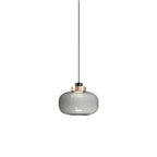 Nordic Minimalist Glass Pendant Light Iron Smoky Gray Gold AC 90-260V Bedroom Study Bar