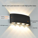Modern LED Wall Sconce Up Down 6 Sizes Black White 3000K 6500K Waterproof AC 85-265V