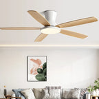 Ceiling Fan with LED Light 42 48 58 72 Inch DC Motor 6-Speed Remote Control 110-220V
