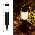 Solar LED Floor Lawn Lamp IP65 Waterproof Motion Sensor Stainless Steel Plastic Outdoor Garden Landscape Path Light