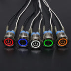 Metal LED Push Button Switch 12 16 19 22mm IP65 Self-Reset Self-Lock 5A 250V CE RoHS CCC