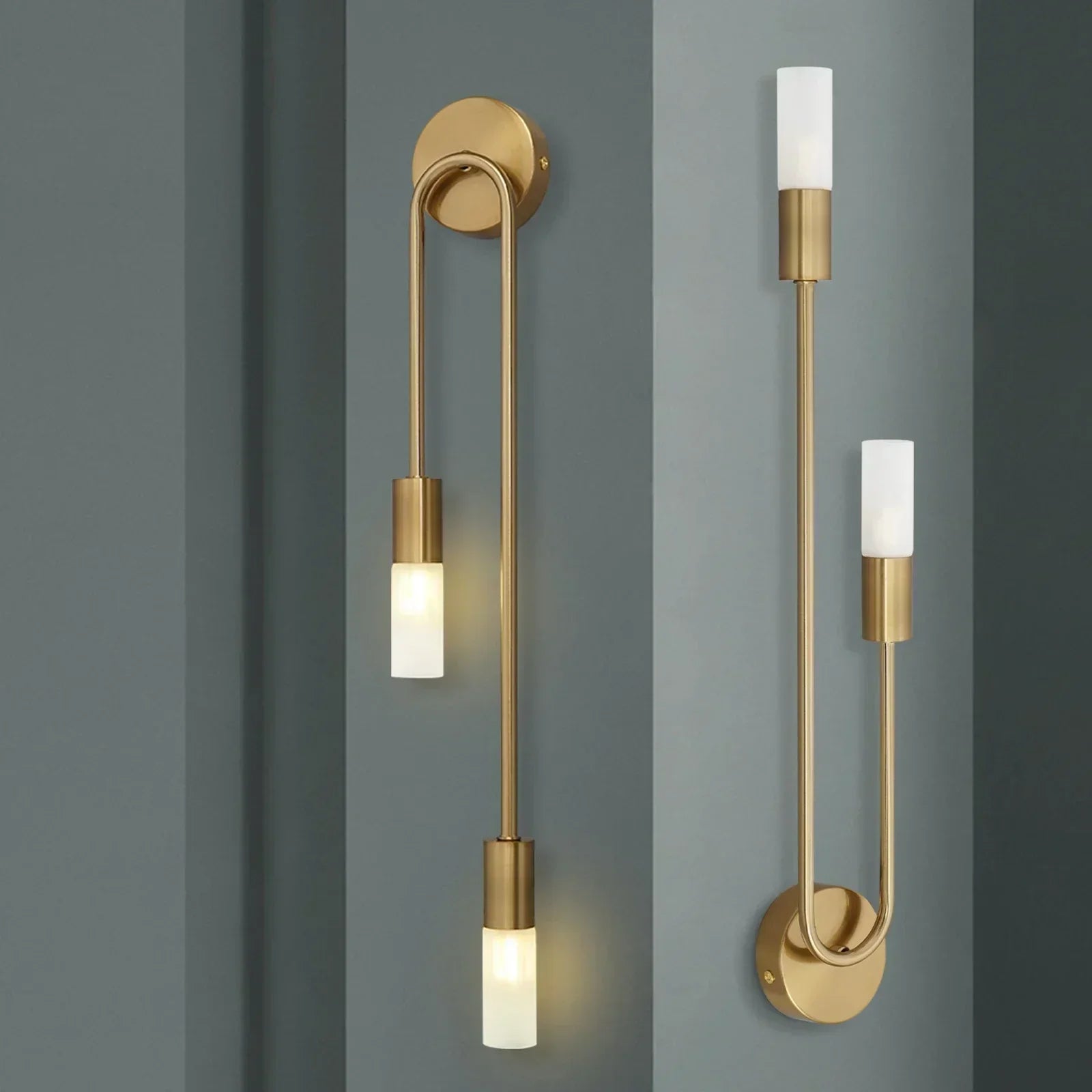 Modern Nordic LED Wall Lamp G9 Gold Metal Acrylic 8x55cm 10x67cm 90-260V Bedroom Hotel