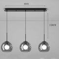 Modern Glass Ironware Pendant Chandelier 3-4 Heads 30-40W Dimmable Remote AC 90-265V