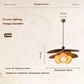 Traditional Stained Glass LED Chandelier Iron Semi Flush Mount Downlight AC 90-260V Living Room Parlor