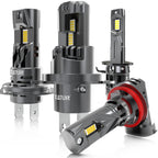 KaTur H1 H3 H4 H7 H8 H11 9005 9012 LED Headlight Bulb 6500K 360° Plug-Play 12V 2 Pack