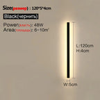 Modern Nordic LED Outdoor Wall Lamp IP65 Metal Acrylic Black Dimmable Remote AC 110-240V