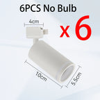 GU10 LED Track Spotlight Surface-Mounted Ceiling Lamp AC 90-260V 10-15m² Kitchen Dining