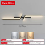Modern LED Strip Wall Lamp 13W 15W 18W Dimmable Black Gold 60cm 80cm 100cm AC 90-260V